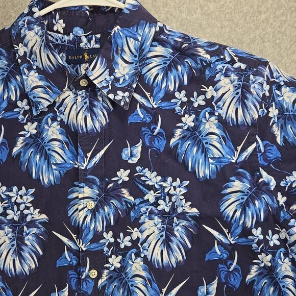Polo Ralph Lauren Shirt Hawaiian Floral Thick Cotton XL - Picture 2 of 11